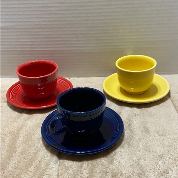 Fiesta Other - Fiesta Ware Trio of Cups and Saucers
